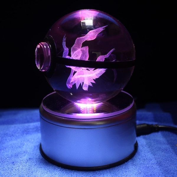 Pokeball Led Crystal Pokeball - Etsy