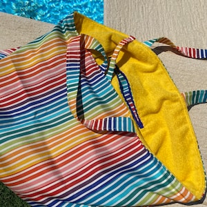XXL beach bag with sponge interior - swimming pool bag