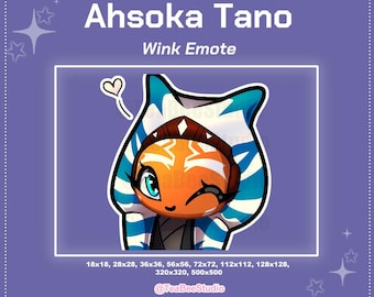 Pegatina de Star Wars con el gesto de guiño de Ahsoka Tano (descarga digital)