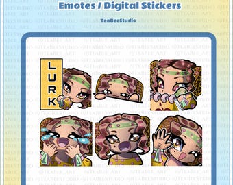 Gestos y stickers animados de Padmé Amidala: GIFs chibi de Star Wars (descarga digital)