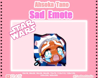 Gesto de Ahsoka triste de Star Wars: Twitch, Discord, YouTube (descarga digital PNG)