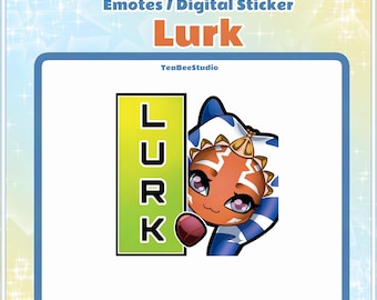 Emoticono animado y pegatina digital de Ahsoka LURK: Star Wars Chibi (formato GIF)