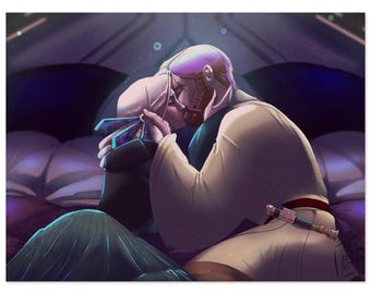 Obi-Wan y Satine, Star Wars: Las Guerras Clon - Lámina artística