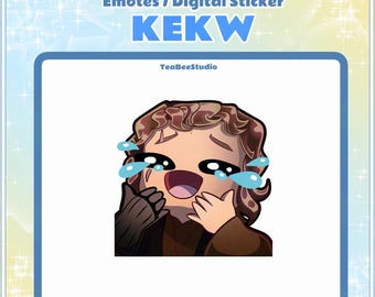Gesto animado y pegatina digital KEKW de Anakin Skywalker: Star Wars Chibi (formato GIF)
