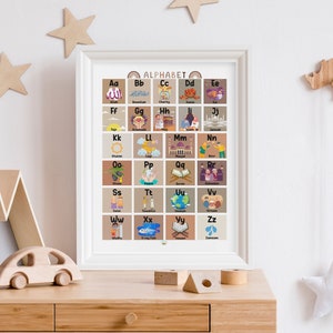 Islamic Alphabet | Islamic ABC poster | Kids Islamic poster| Muslim Alphabet | Islamic Nursery | Islamic Print| Islamic Wall Art