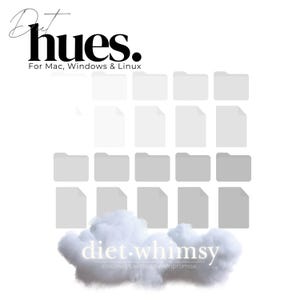 White Desktop Icon Set for Mac, Windows & Linux | Diet Hues Collection (Digital Download)