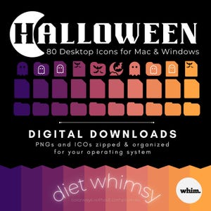 Classic Halloween Desktop Icon Set for Windows, Mac & Linux | Spooky Season Collection