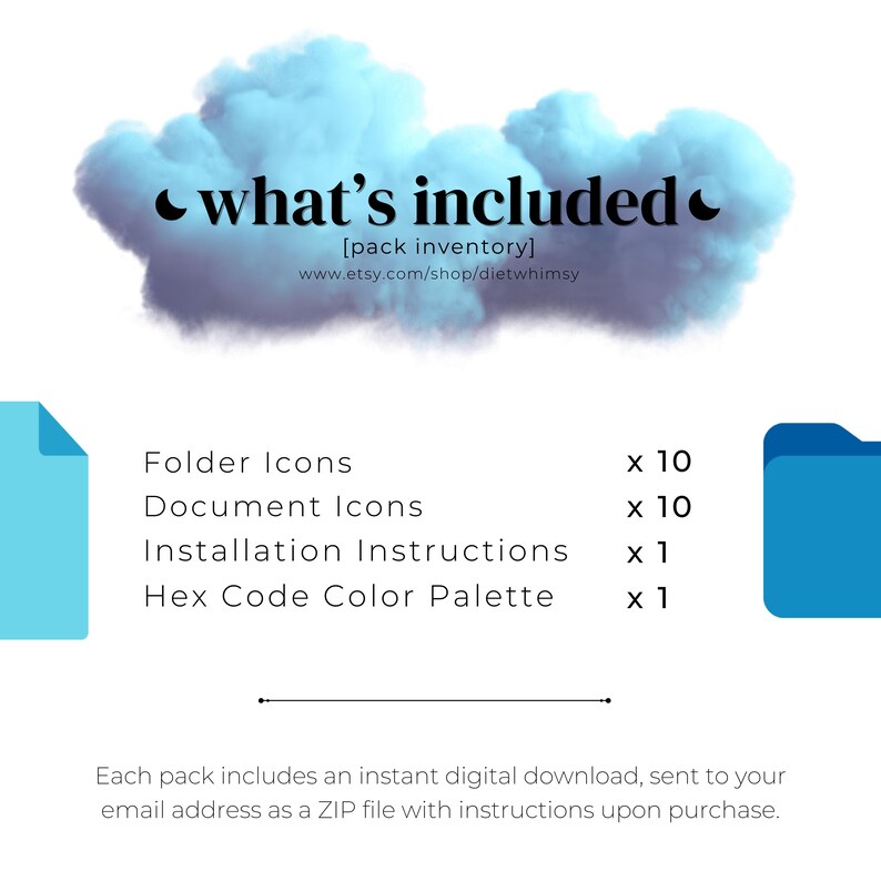 Blue Hues Desktop Folder and Document Icon Set for Windows, Mac & Linux