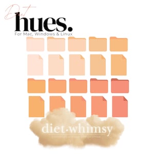 Windows、Mac、Linux 用の Peach Hues デスクトップ フォルダーとドキュメント アイコン セット | Diet Hues コレクション