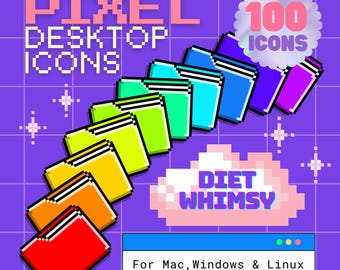 Pastel Pixel Desktop Icons for Windows, Mac & Linux | Retro Collection ...