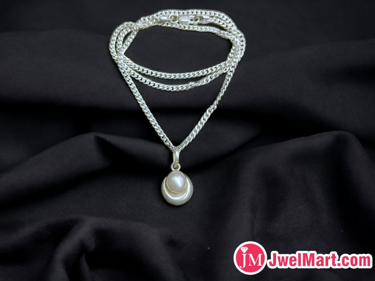 Silver Pearl Pendant / Pearl Embedded Locket / Silver Locket / 925