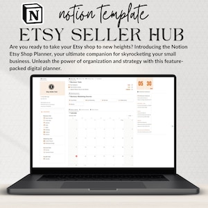 Notion Etsy Shop Planner, Notion Business Planner, Notion Template, Etsy Seller Planner, Small Business,  Digital Product Seller