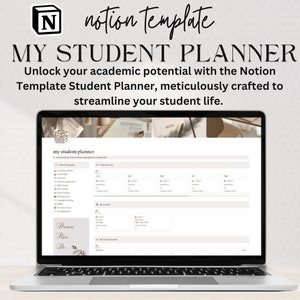 Notion Template Student Planner - Comprehensive Academic Organizer & Productivity Booster