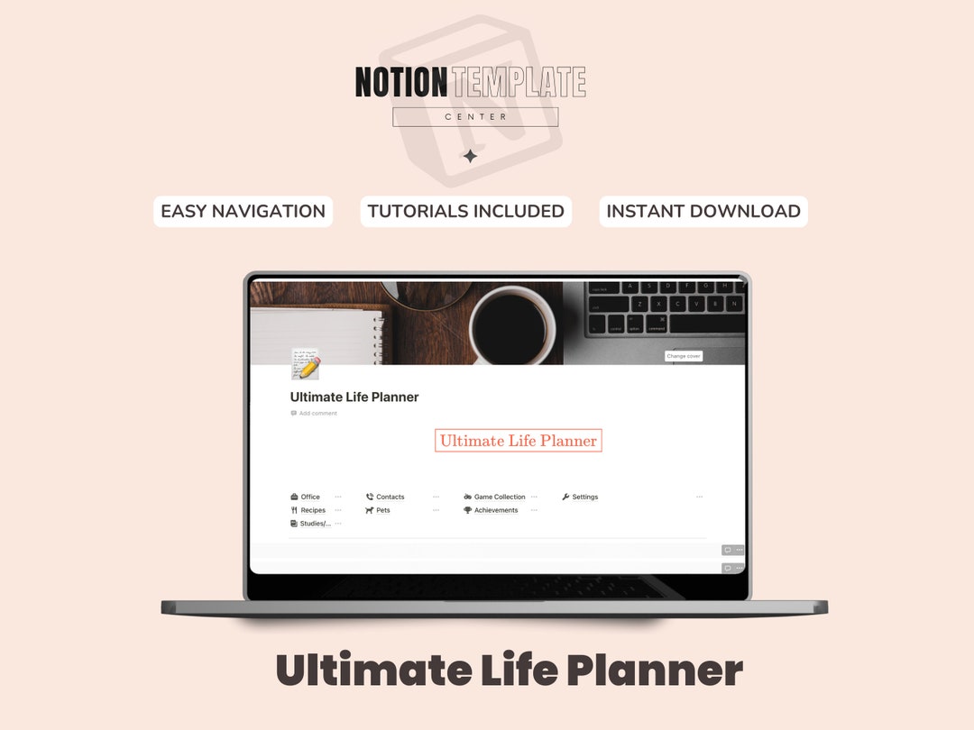 Notion Template Ultimate Life Planner All in One Template Notion ...