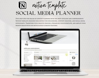 Notion Template Social Media Planner, Content Planner for Influencers ...