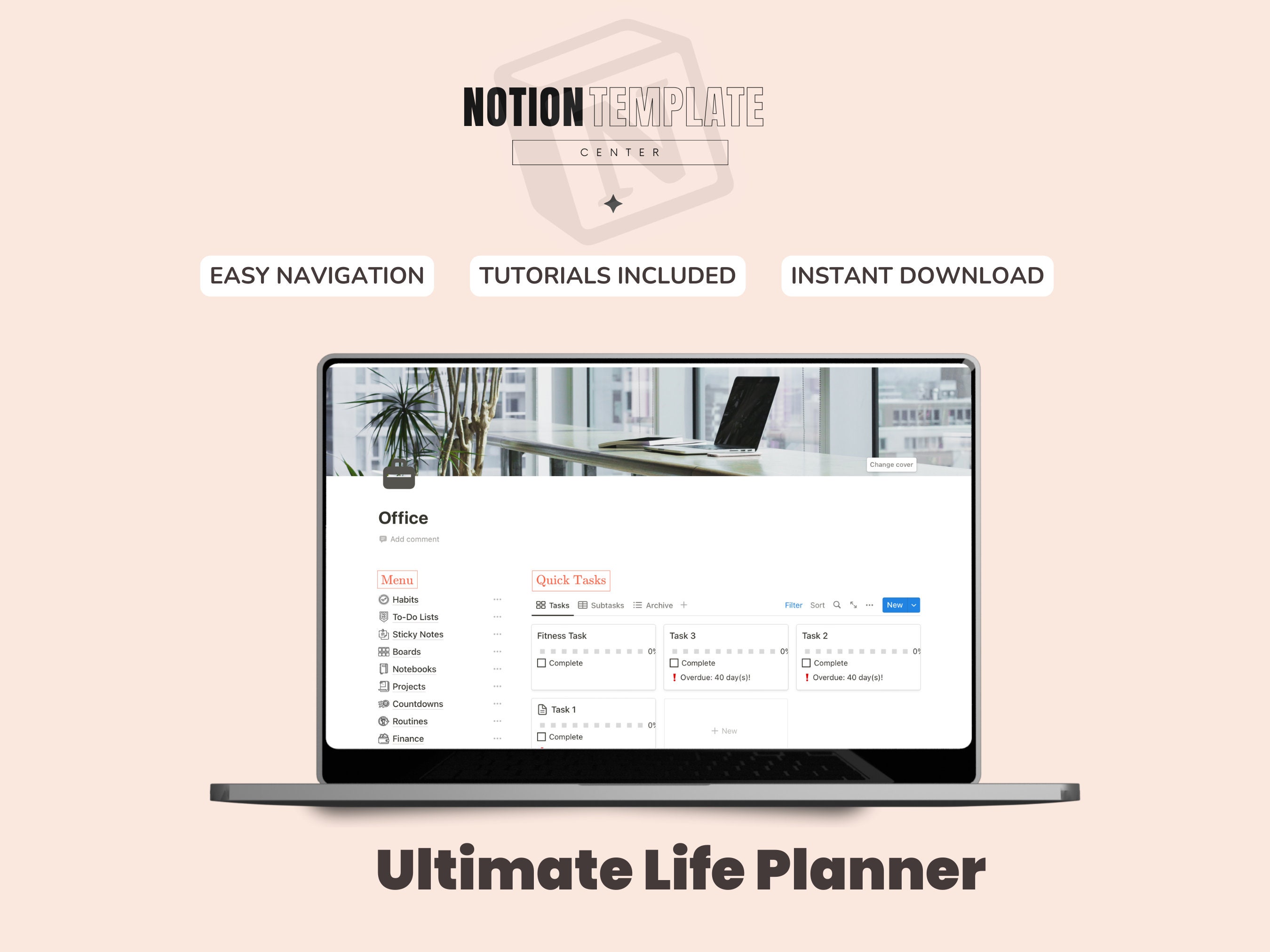 Notion Template Ultimate Life Planner All in One Template Notion ...
