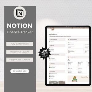 Notion Finance Planner, Notion Template Personal Finance, Notion Budget Tracker,  Notion Finance Planner Template