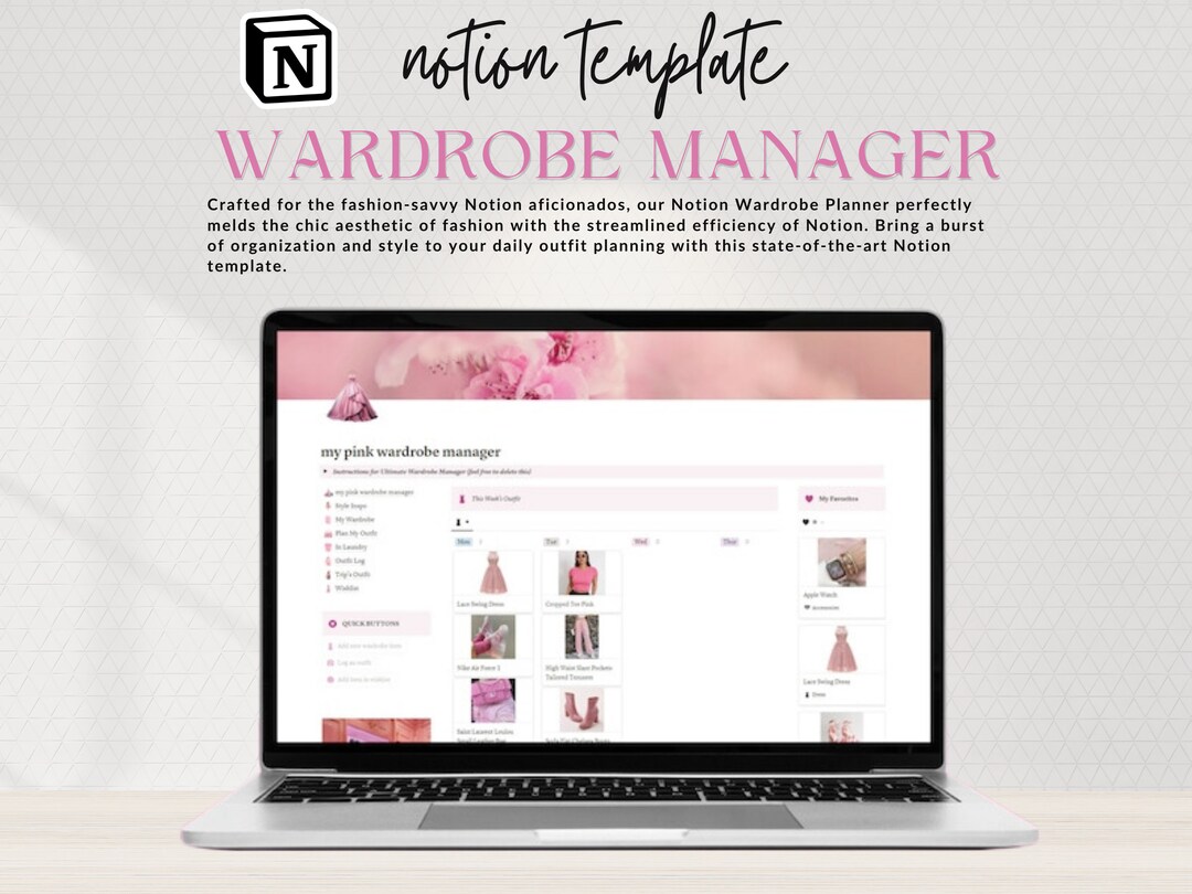 Notion Template Wardrobe Manager, Notion Template Outfit Planning ...