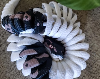 Pitone reale pezzato articolato con occhi di vetro