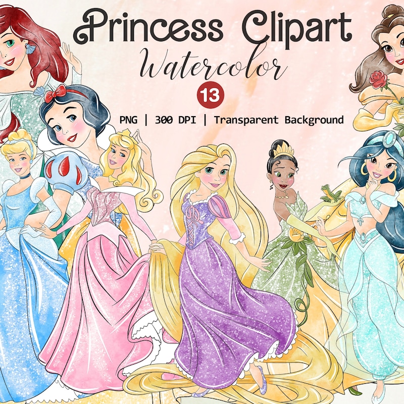 Princess Clipart - Etsy
