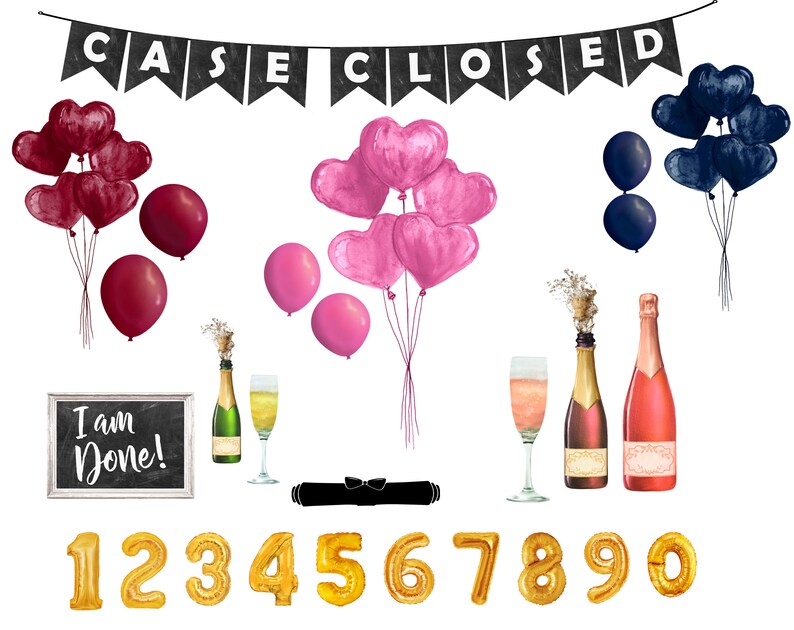 Watercolor Graduation Clipart Bundle, Unique Woman & Man Graduation Clip Art, Graduation Cap PNG, Instant Download image 10
