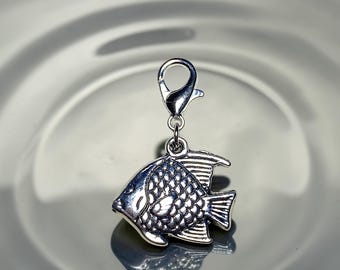 Tibetan Silver Fish Clip-On Charm, Beach Jewelry