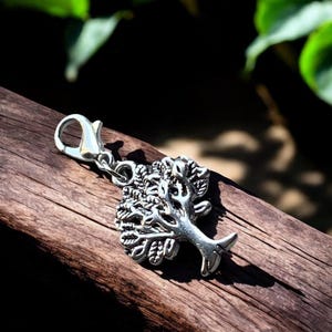 Tree of Life Clip-On Charm for Bracelets, Keyrings or Bags, Silver-Plated Lobster Clasp, Handmade, Gift for Her, Boho, Nature Inspired