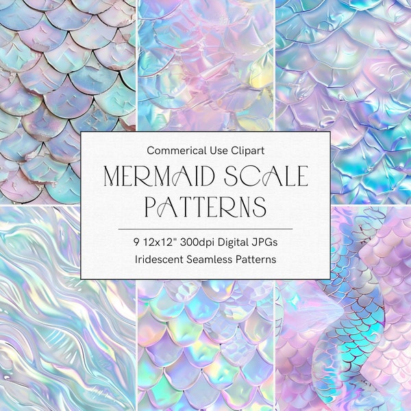 Mermaid seamless pattern, Mermaid scales digital paper, Iridescent texture, Scrapbook paper, Mermaid wallpaper, Mermaid scales, Fish scales