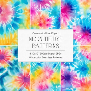 Neon tie dye pattern, Hippy patterns, Groovy pattern, Seamless pattern, Tie dye paper digital patterns, Seamless tie dye, Seamless tiles