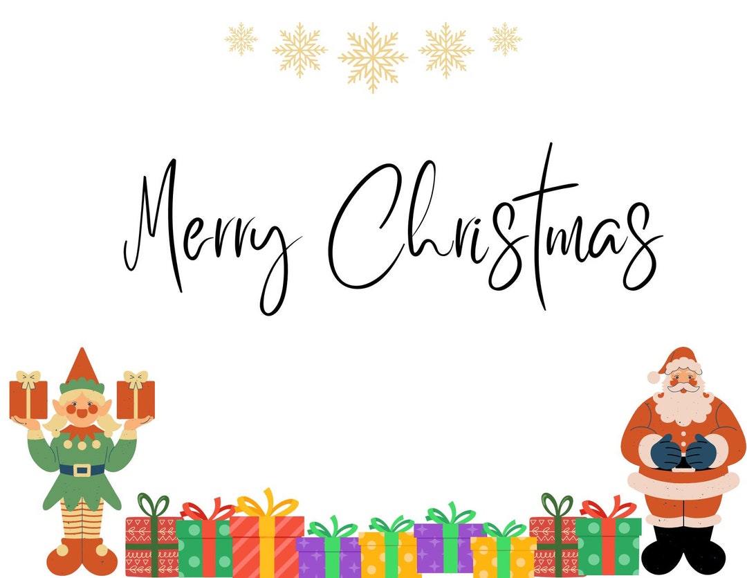 Digital Christmas Card Digital Greeting Card Festive Etsy