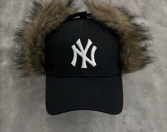 Yankees hat with fur