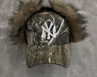 Yankees hat with fur