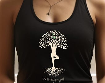 Yoga Tree Racerback Tank Top – Inspirational Mindfulness Design