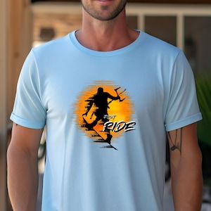 Kitesurfing Just Ride T-Shirt - Kitesurf Shirt -  Kite Surf Tee - Kiteboarding Gift fot Him or Her