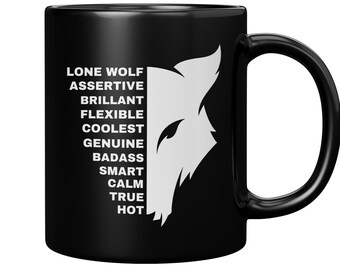 Sigma Male Wolf Coffee Mug - Inspirational Men Gift