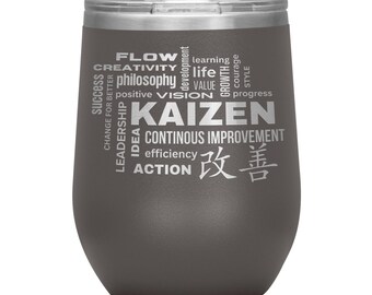 Kaizen Insulated Wine Tumbler, Motivational Gift