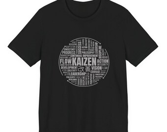 Kaizen Continuous Improvement T-Shirt, Word Cloud Inspirational Shirt