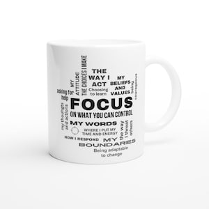Focus Mindset Coffee Mug, Inspirational Gift image 2