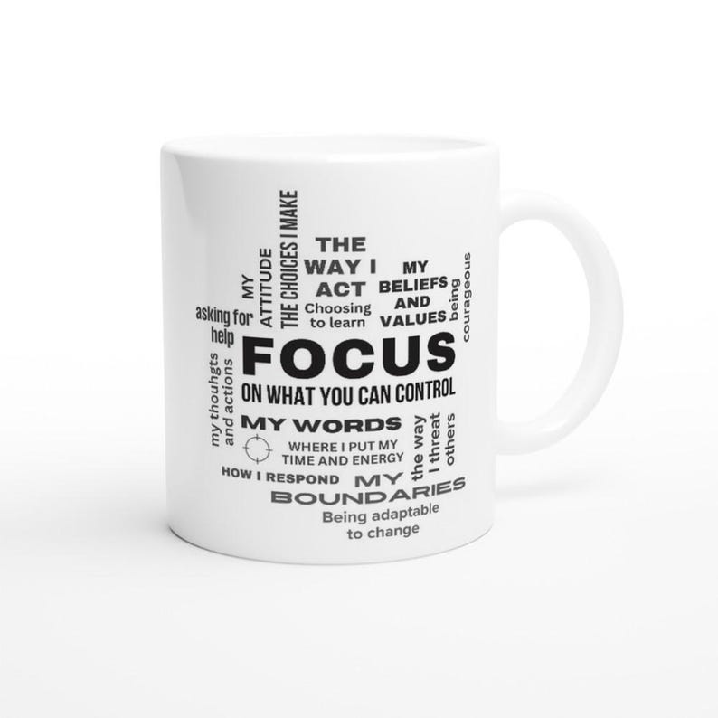 Focus Mindset Coffee Mug, Inspirational Gift image 2