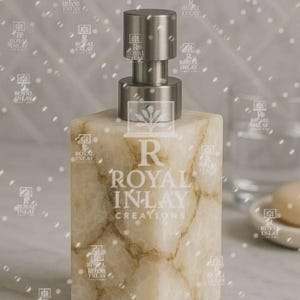 Agate Soap Dispenser: Natural Stone Liquid Soap Pump, Elegant Home Decor