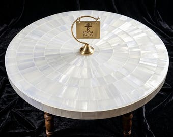 Selenite Table Top: Luxury Crystal Decor - Handcrafted Elegance