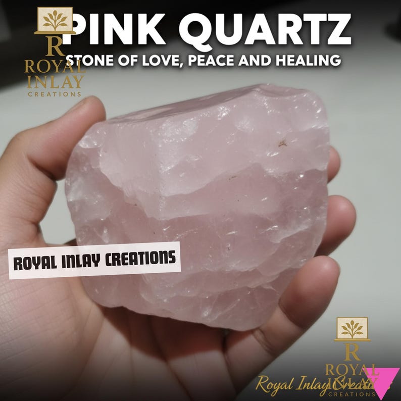 Rose Quartz Table Top: Natural Crystal Slab, Luxury Decor image 8