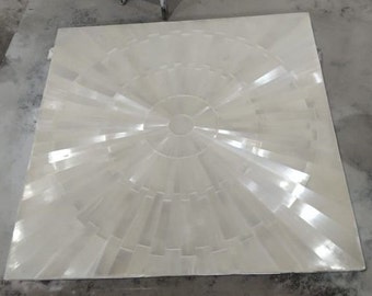 Selenit-Tischplatte – natürlicher Wohndekor-Akzent – Selenit-Kristall-Tischplatte – Beistelltisch-Dekor aus Selenit-Steinen