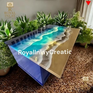 Live Edge Epoxy Resin Coffee Table: Handmade Modern Wood Furniture