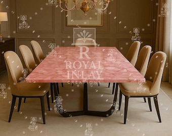 Rose Quartz Table Top: Natural Crystal Centerpiece, Healing Energy