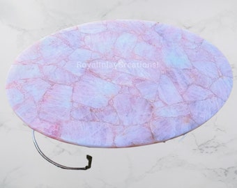 Rosenquarz-Tischdekor - natürlicher rosa Kristallstein-Herzstück für Haus, Heilung, Meditation und Geschenk
