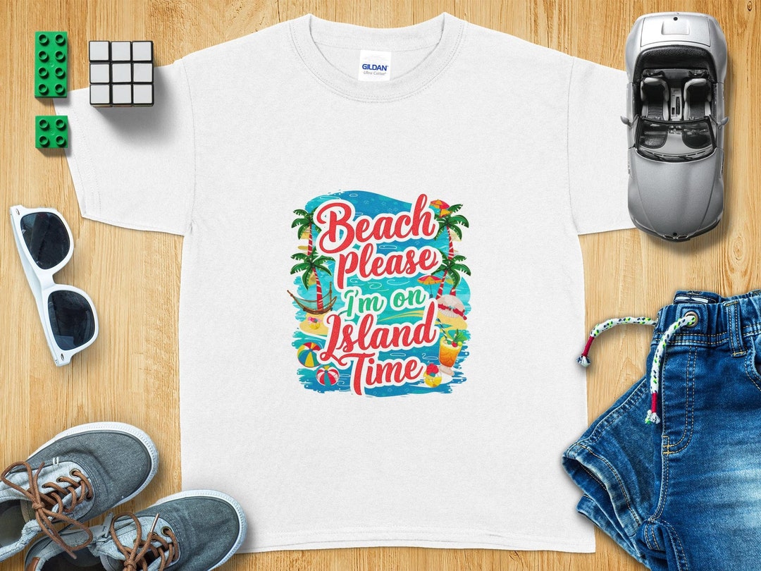 Beach Please I'm on Island Time Tshirt, Tropical Vacation Tee, Summer