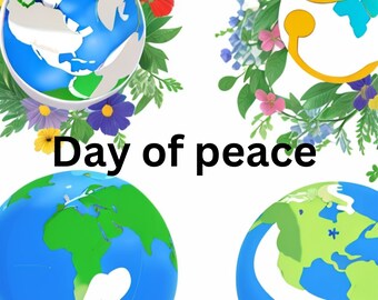 Global harmony: international day of peace earth clipart