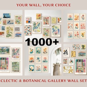1000+ Vintage Art Prints: Eclectic Gallery Wall Set (Digital Download)