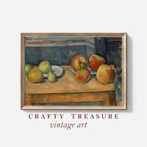 Still Life Painting | Apple Painting | Fruit Artwork | Pear Wall Art | Fruit Artwork | Still Life | 1073